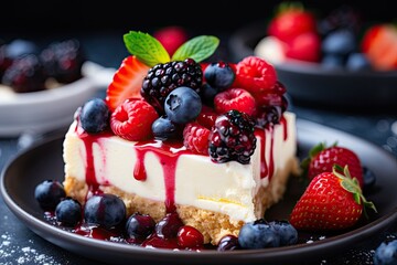 cheesecake with berries 
