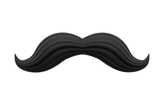 Elemento 3d para produ&ccedil;&atilde;o gr&aacute;fica, Bigode