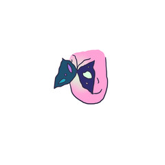 Butterfly on pink face