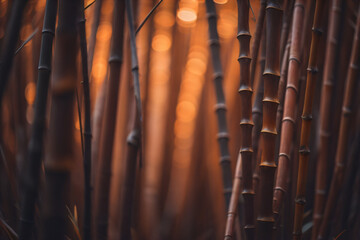 Bamboo forest background.Generative AI Art.