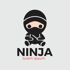 Adorable and Cute Ninja Mascot. A captivating vector illustration of a charming ninja character
