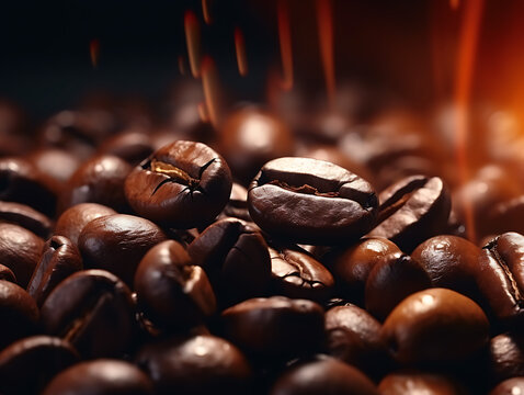 Roasted coffee beans © Davy