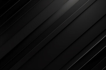 Obraz premium Abstract Subtle Diagonal Geometric Background in Black Color. Generative AI.