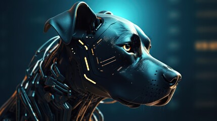 futuristic cyber dog. generative ai