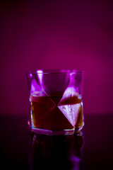 glass of cold whiskey 