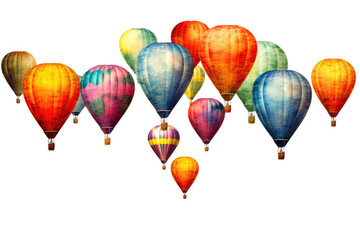 Obraz premium Balloons Floating Isolated on White. Generative AI