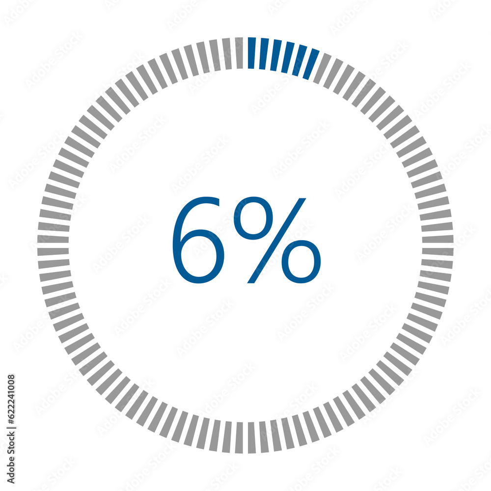 Poster 1-100 percentage meter for report progress, icon loader blue loader indicator.
