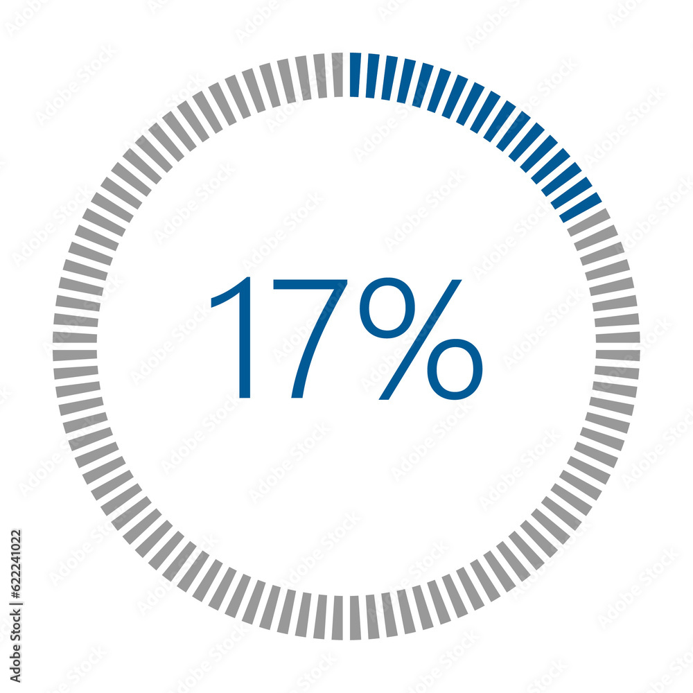 Poster 1-100 percentage meter for report progress, icon loader blue loader indicator.