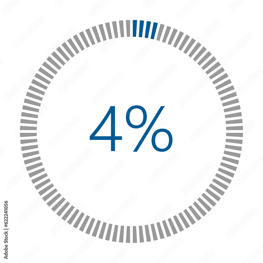 Poster 1-100 percentage meter for report progress, icon loader blue loader indicator.