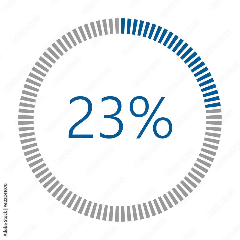 Poster 1-100 percentage meter for report progress, icon loader blue loader indicator.