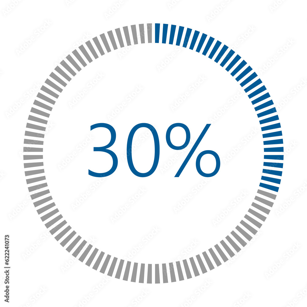 Poster 1-100 percentage meter for report progress, icon loader blue loader indicator.