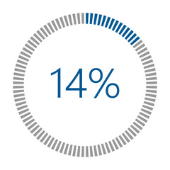 1-100 Percentage Meter for Report Progress, Icon loader Blue Loader Indicator.