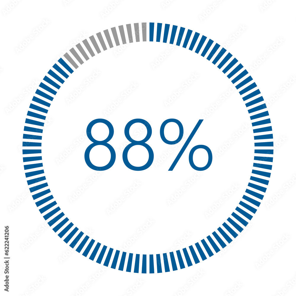 Poster 1-100 percentage meter for report progress, icon loader blue loader indicator.