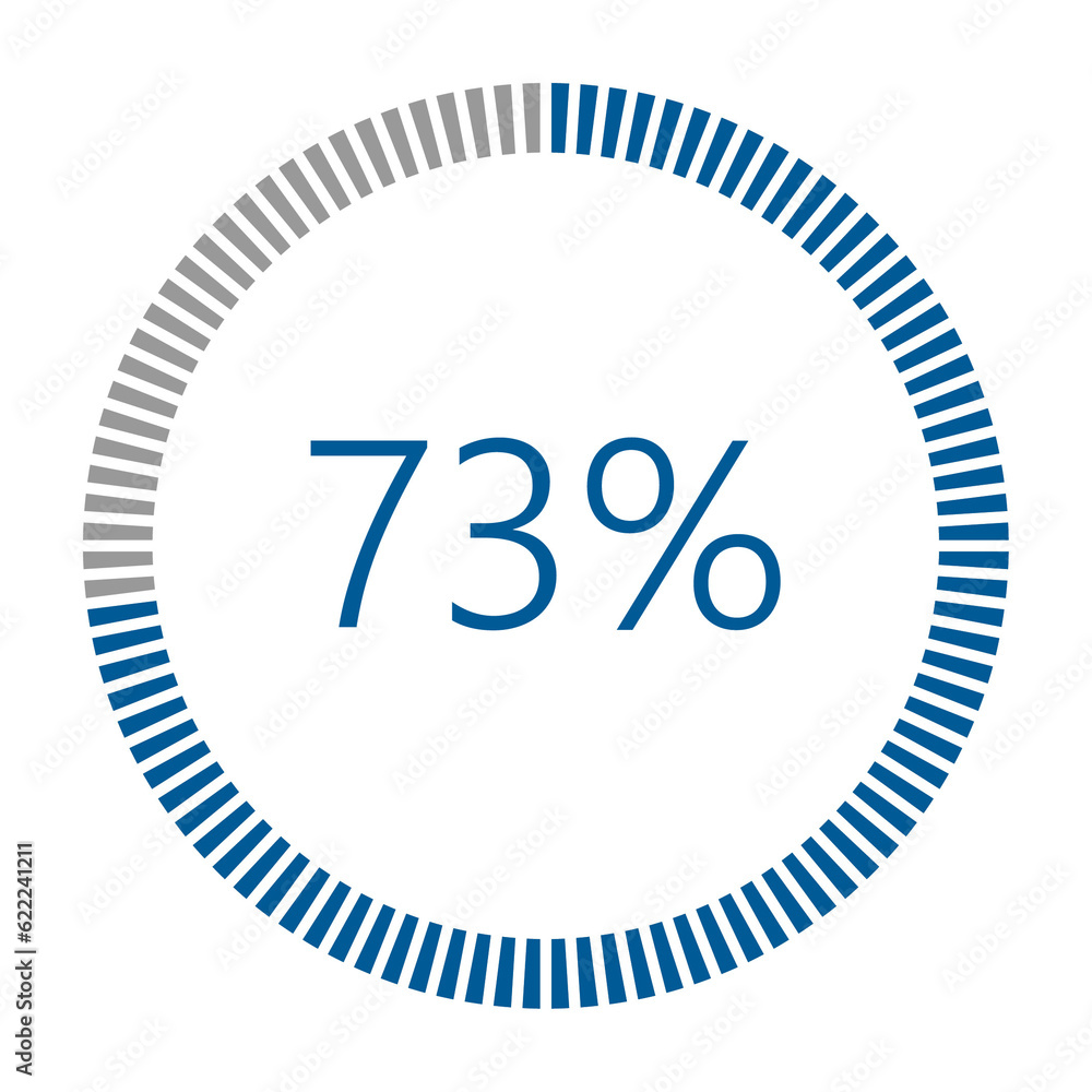 Poster 1-100 percentage meter for report progress, icon loader blue loader indicator.