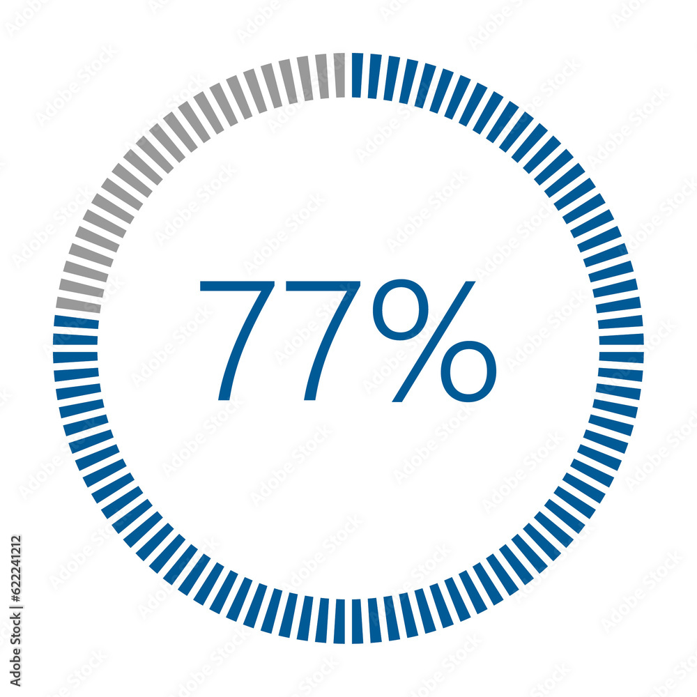 Poster 1-100 percentage meter for report progress, icon loader blue loader indicator.