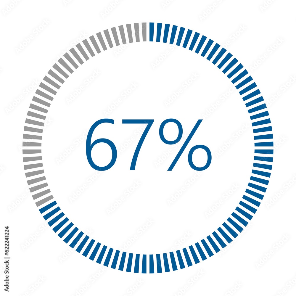 Poster 1-100 percentage meter for report progress, icon loader blue loader indicator.