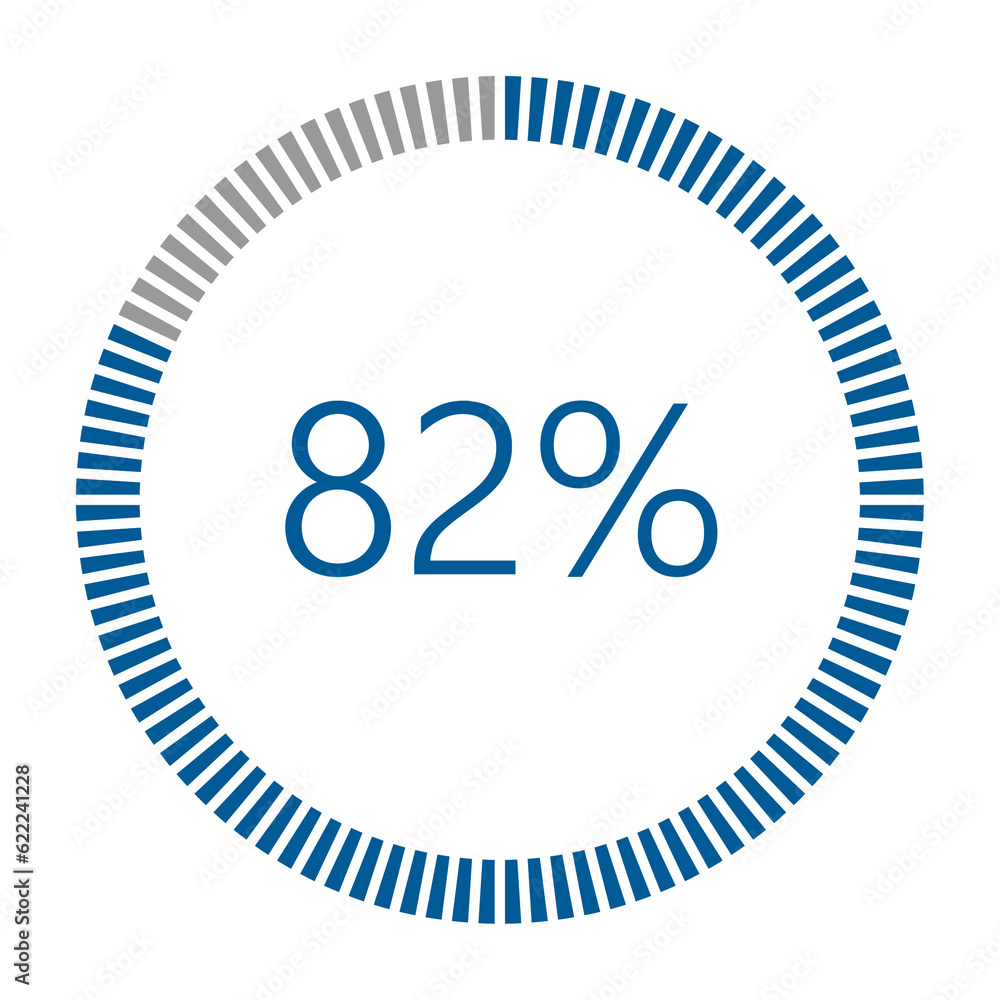 Poster 1-100 percentage meter for report progress, icon loader blue loader indicator.