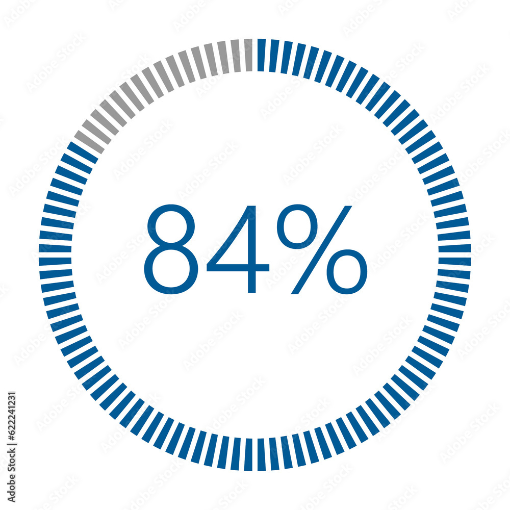 Poster 1-100 percentage meter for report progress, icon loader blue loader indicator.