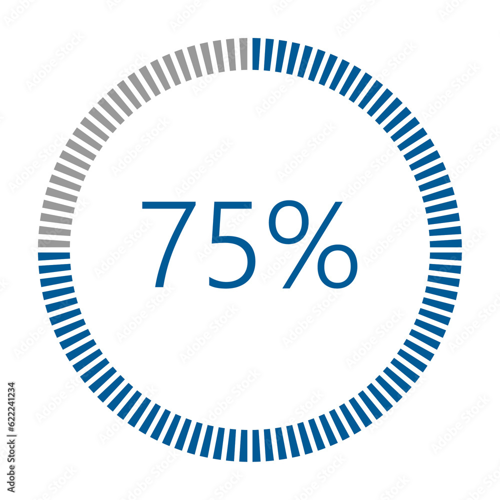 Poster 1-100 percentage meter for report progress, icon loader blue loader indicator.