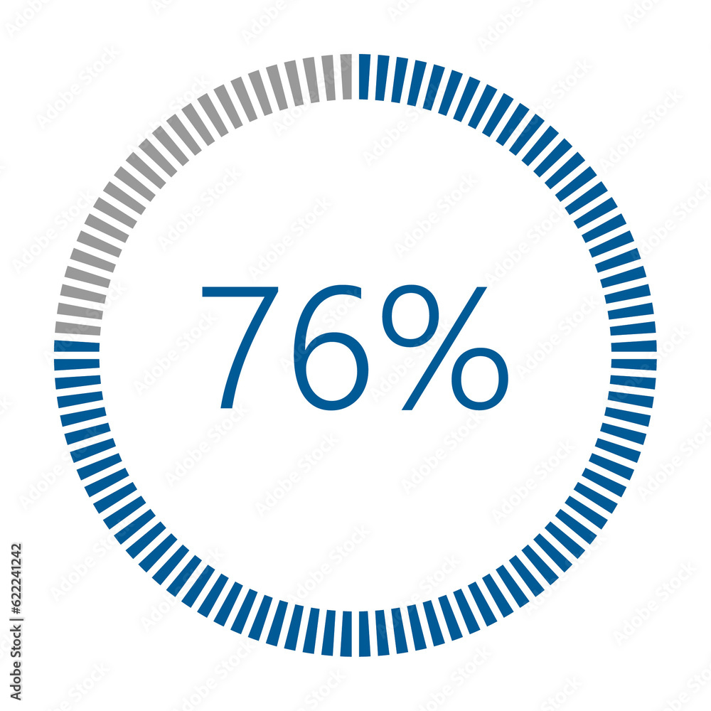 Poster 1-100 percentage meter for report progress, icon loader blue loader indicator.