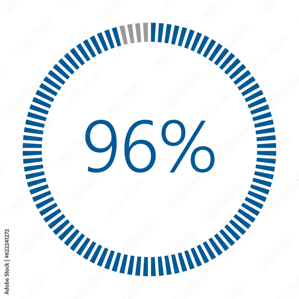 Poster 1-100 percentage meter for report progress, icon loader blue loader indicator.