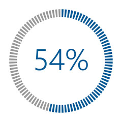 1-100 Percentage Meter for Report Progress, Icon loader Blue Loader Indicator.