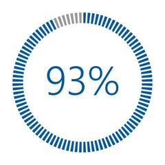 1-100 Percentage Meter for Report Progress, Icon loader Blue Loader Indicator.