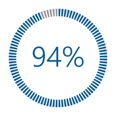 1-100 Percentage Meter for Report Progress, Icon loader Blue Loader Indicator.