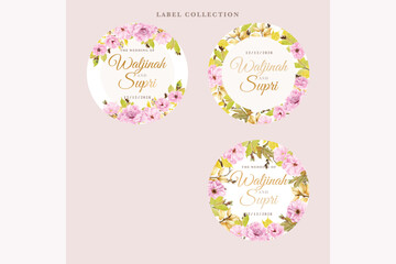 flower label image in vintage design