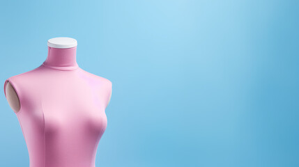 Mannequin on blue background. Generative ai