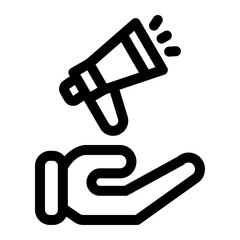 social media marketing line icon