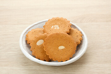 Ontbijtkoek, traditional Dutch spice bread, with butter and cinnamon
