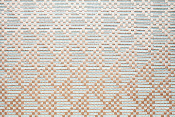 Texture background of straw mat woven with rattan