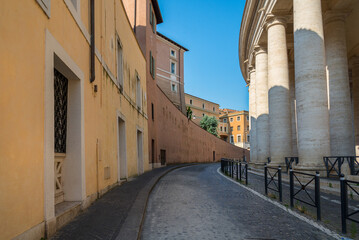 Border street between Rome and Vatican