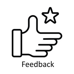 Feedback Vector  outline Icon Design illustration. User interface Symbol on White background EPS 10 File