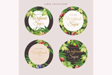 flower label image in vintage design