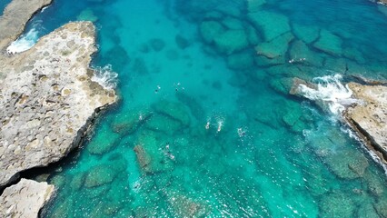 Fototapeta na wymiar snorkeling at Sharks Cove