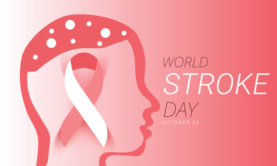 World Stroke Day. background, banner, card, poster, template. Vector illustration.