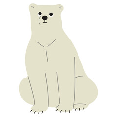 Polar Bear Single 40, vector illustration