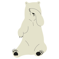 Polar Bear Single 41, vector illustration
