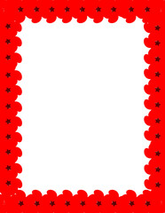 Obraz premium Flower and Stars Frame border