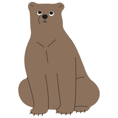 Grizzly Bear Single 40, vector illustration