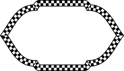 Rectangle shape Check pattern checkered vector vintage frames retro badge banners decorative frame elements art frames picture frames ornamental framing decoration ornamental silhouette black 