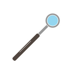 Dental mirror therapy icon and surgical dental instrument illustration