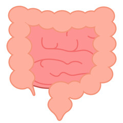 Intestines icon in trendy flat style. Symbol for your web site design, logo, app, UI