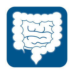 Intestines icon in trendy flat style. Symbol for your web site design, logo, app, UI