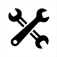 Simple spanners isolated on white background Icon for apps and websites
