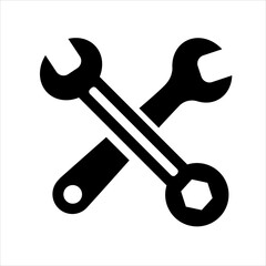Simple spanners isolated on white background Icon for apps and websites