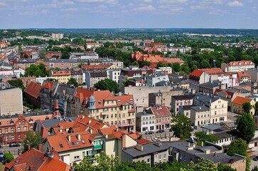 Fototapeta na wymiar panorama of Grudizadz city