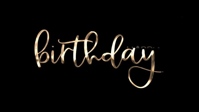 Happy birthday Handwritten Animated Text in Gold Color.
Happy birthday Celebrations Around the World.4K Video